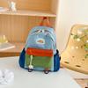 Kids Backpack Color Block Cute Lightweight Kindergarten School Bag for Boys Girls Toddlers Travel Daypack