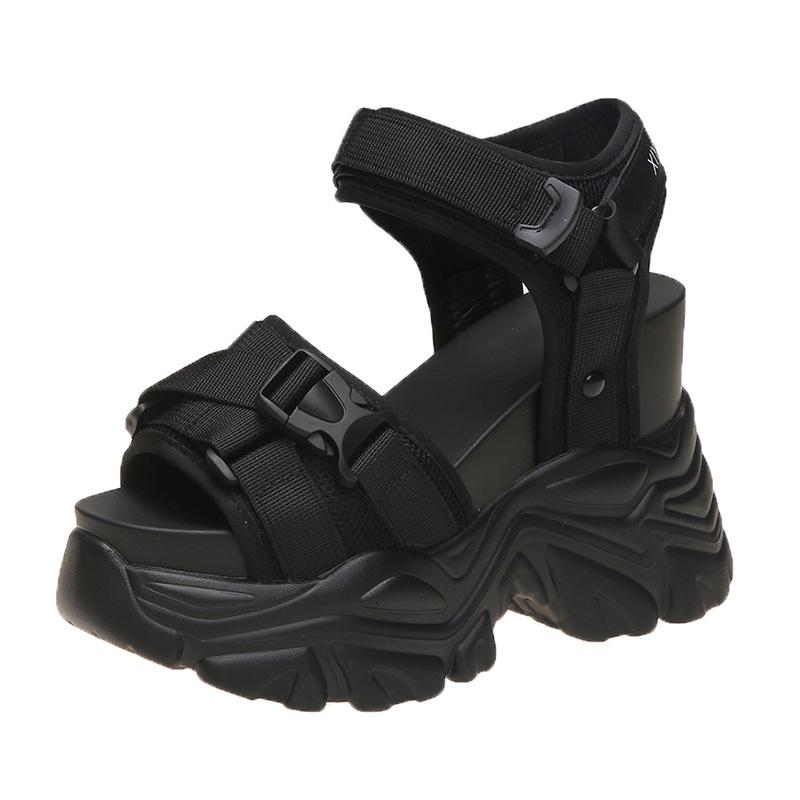 Fashion High Heels Sandals Summer Wedges Height Ladies Sandal Platform Chunky Shoes Sandalias Mujer Women Shoes Breathable