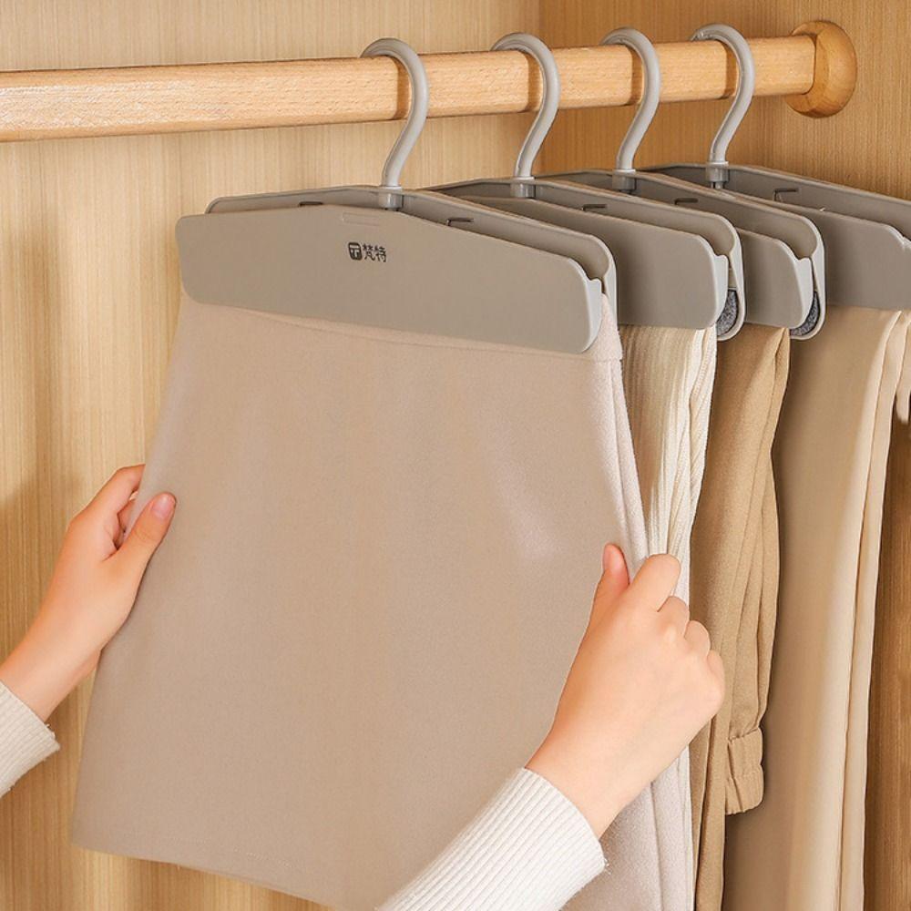2pcs Crease-resistance Long Skirt Hanger Rotatable Jk Skirt Hanger Clothes Hanger  Drying Room