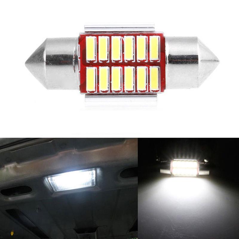2Pcs 31Mm 4014 12Smd C5W Car Led Light Canbus Dome Interior Reading Lamp