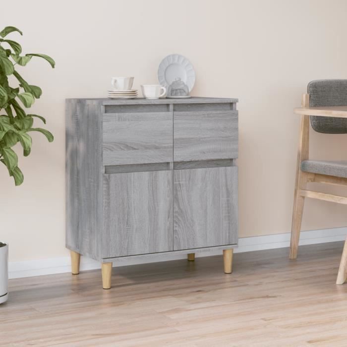 VidaXL Buffet Sonoma gris 60x35x70 cm Bois d'ingénierie 819682
