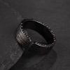 Personlity Adjustable Ring Male Copper Jewelry Opening Size Popular Gold Black Collision Lava Ring For Men Anniversaty Gift