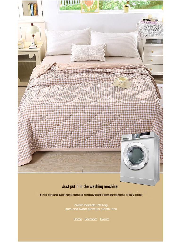 Comfortable Breathable Cotton Summer Quilt - Washable AC Quilt with Gift Box Packaging