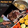 Wooden Handle Barbecue Food Turner Stainless Steel Grilling Cooking Flipper  Kitchen Barbecue