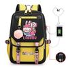 Cute LABUBU cartoon printed backpack for junior high school students with large capacity ins wind school bag