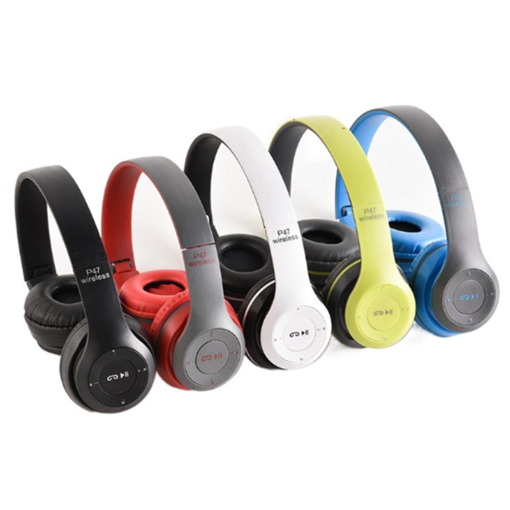 Head Mounted P47 Bluetooth Headset HiFi Sound P47 Wireless Headset Fashion P47 Headphone  Sports