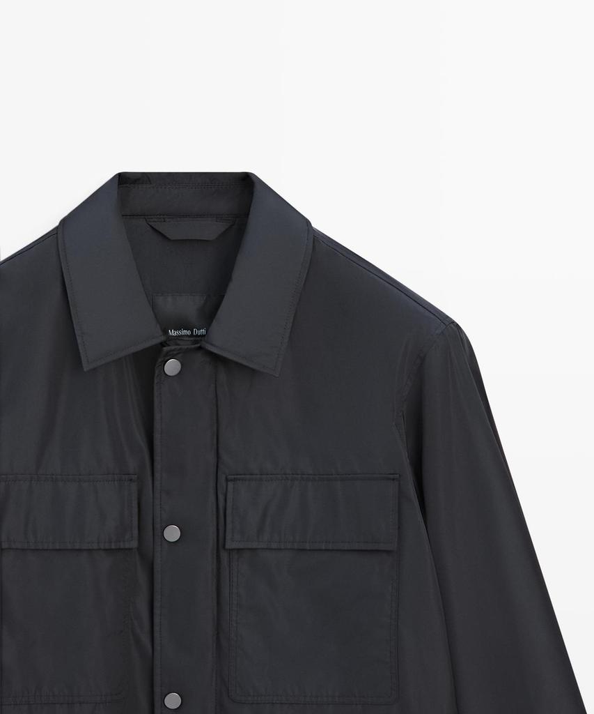 Massimo Dutti Pocket Detail Water-Repellent Overshirt