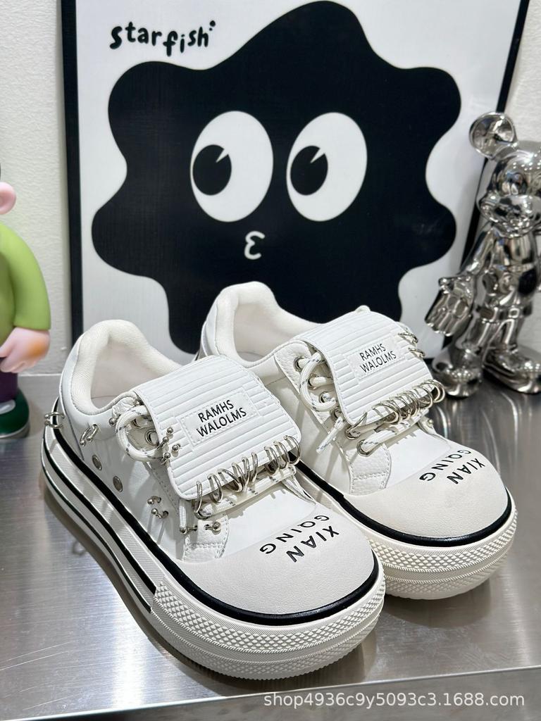 Raccoon marshmallow big head shoes women's summer punk y2k yabi niche black heightening bread platform shoes trendy brand