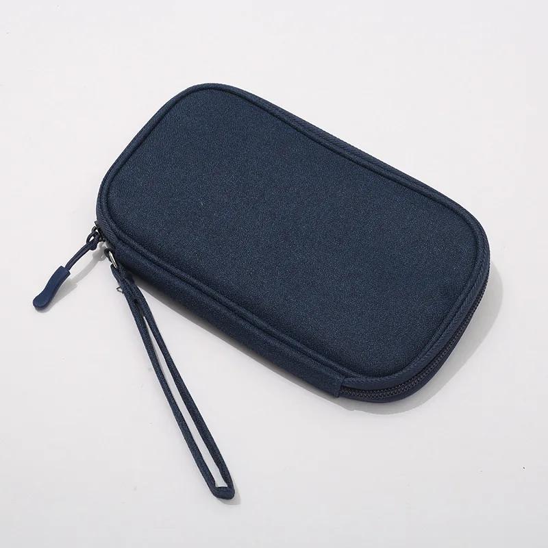 

1 шт., розовый/серый/черный/темно-синий дорожный портативный цифровой продукт сумка для хранения USB-кабеля для передачи данных органайзер для гарнитуры зарядное устройство сумка-шкатулка 19*11*3.5cm