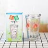 Grand Opening Event: Adorable Milk Tea, Milk, and Juice Cartoon Glass Straw Cup for Kids and Adults As Promotional Gifts