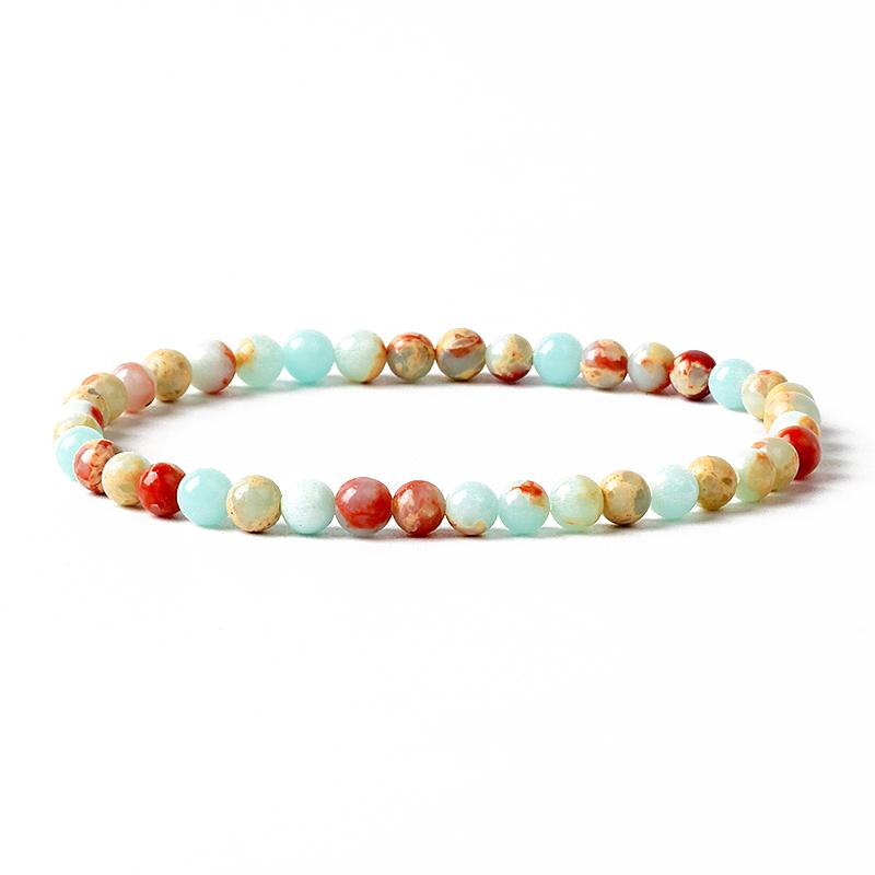 4MM Reiki Amethyst Aquamarines Stretch Bracelets for Women Chakra Natural Stone Beaded Bracelet Men Quartz Agate Jewelry Pulsera