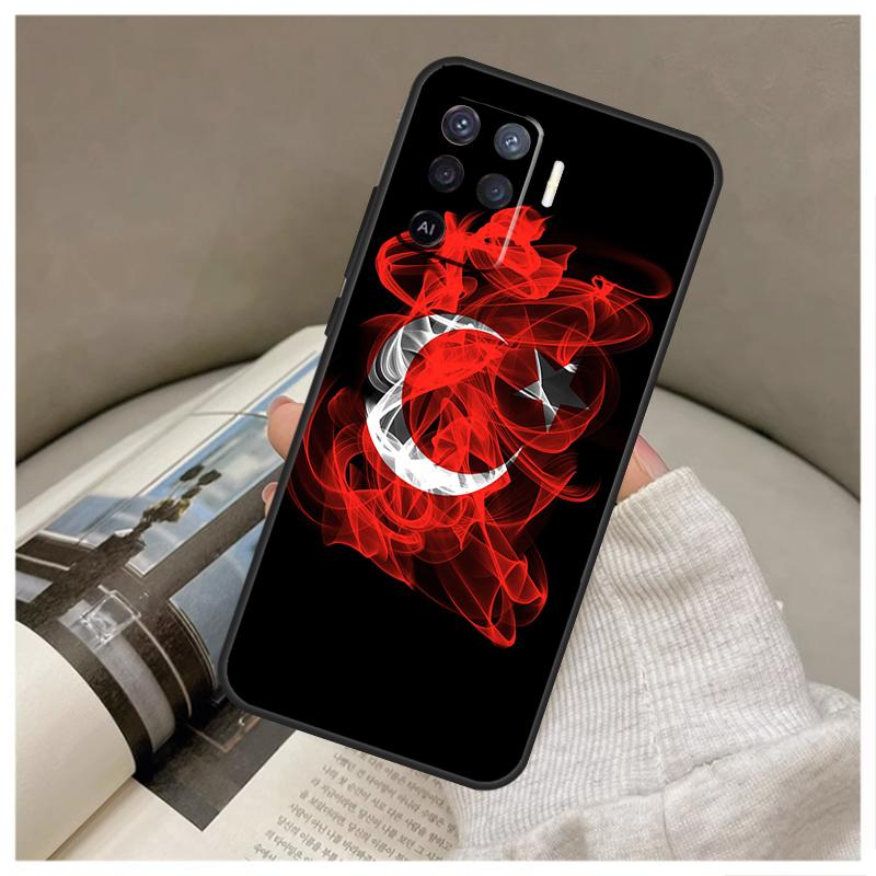 Turkey Turkish Flag For OPPO A79 A58 A78 A98 A15 A16 A76 A96 A17 A77 A52 A72 A5 A9 A94 A74 A57S A53S A54S Case