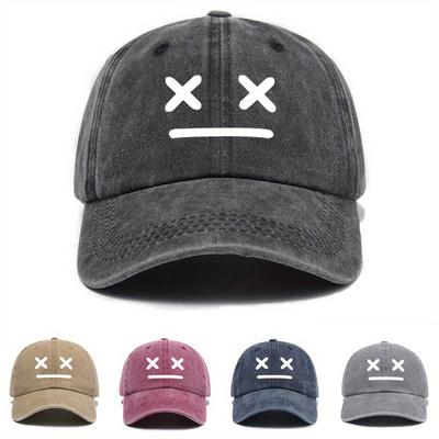 Spring and Summer Outdoor Baseball Caps for Women Multi-color Simple Printed Peaked Caps for Men Sun Protection and Versatile Casual Hats