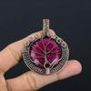 Ruby Pendant Gemstone Jewelry, 999 Copper Wire Wrapped Handmade Pendant, Latest Design Jewelry