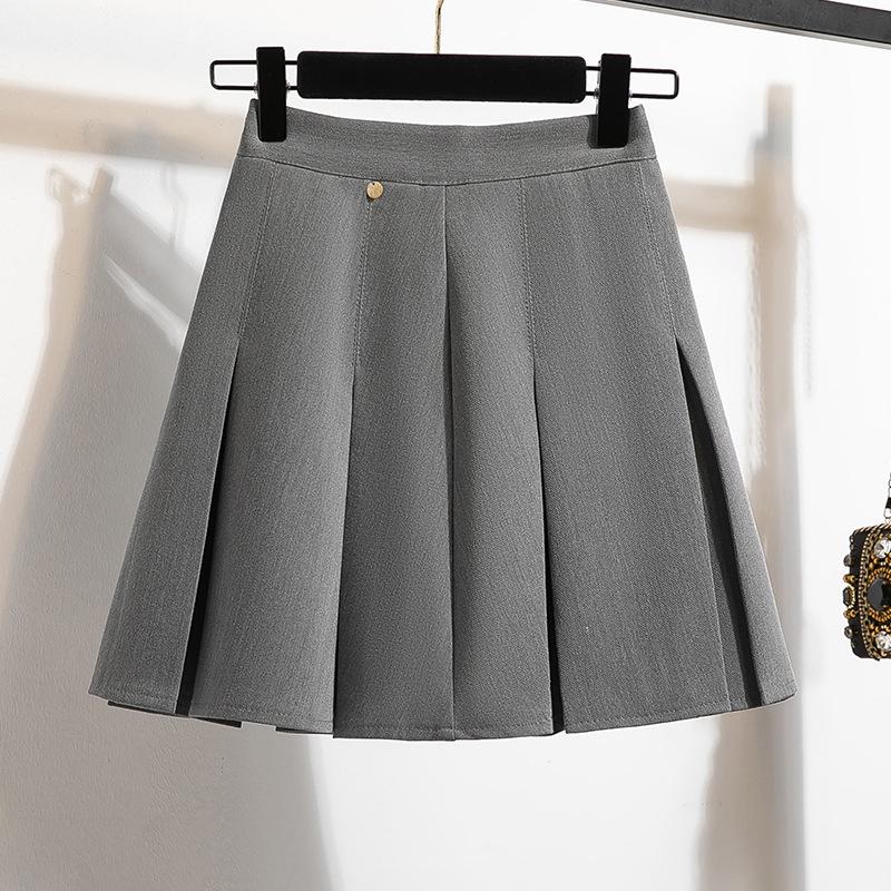 Women s Gray Pleated A-Line Mini Skirt, High Waist, Slim Fit - Spring/Summer 2026 Collection Large L серый