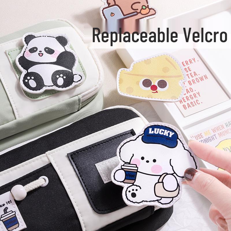 Milk-Huhu High-End Large Capacity Velcro Pencil Case for Middle School Students