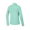 Fila Stand Collar Half Zip Knit Long Sleeve T-Shirt Women Tops Gray-Green A11W517203FGN