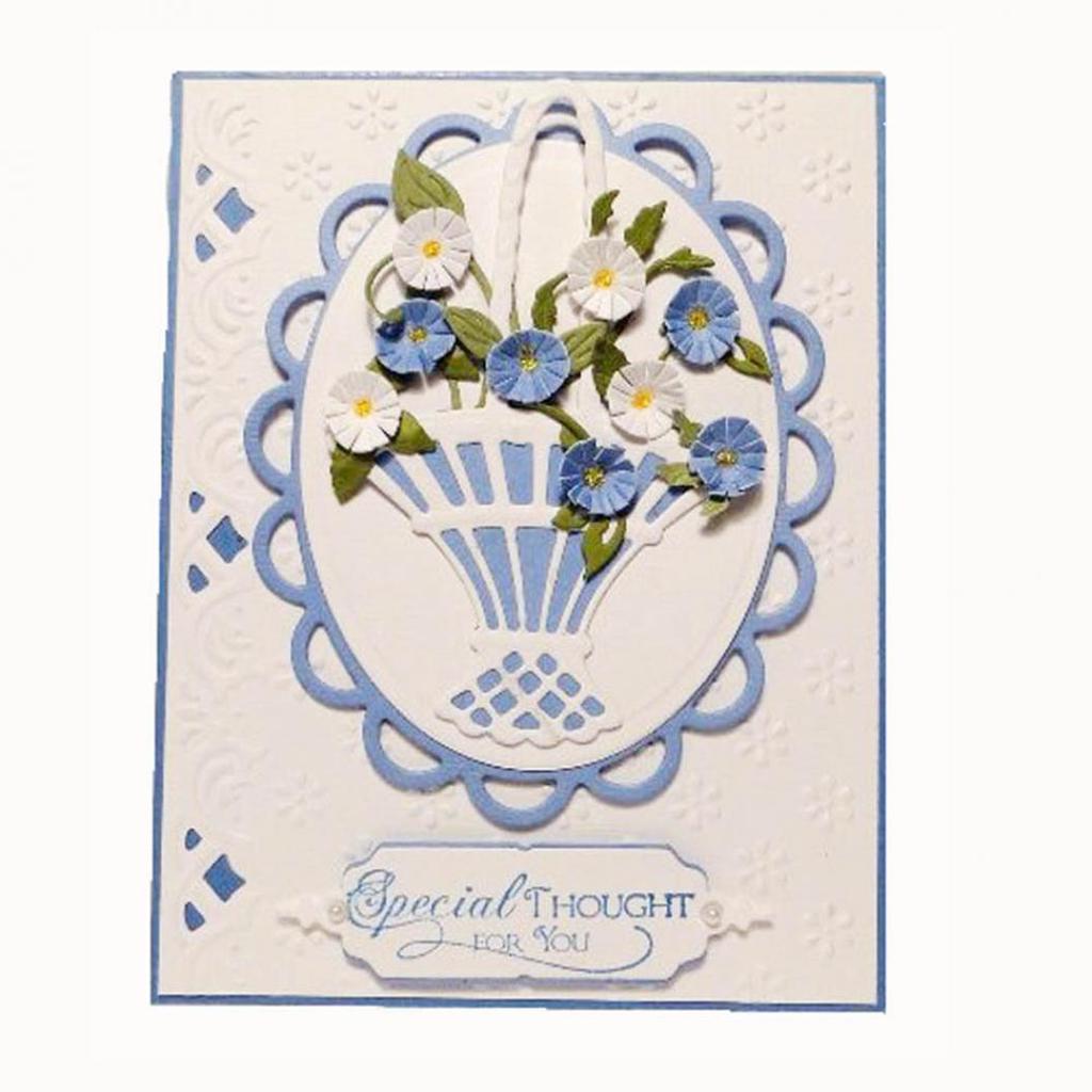 Blumenkorb Metall-Stanzschablone für Kartenherstellung, Scrapbooking, Fotoalbum