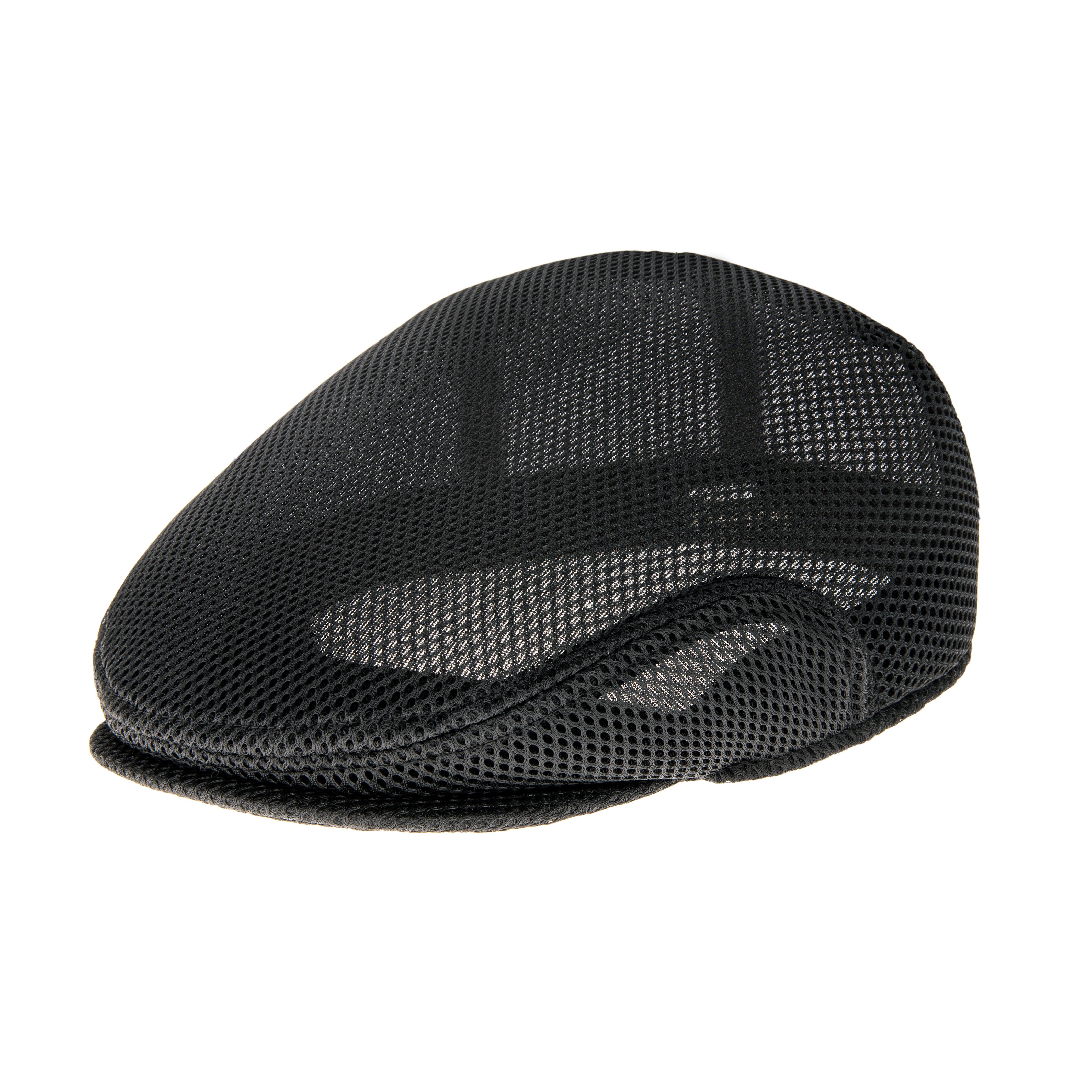 

VOBOOM Men Breathable Mesh Summer Hat Newsboy Beret Ivy Cabbie Flat Cap Breathable Classic Boston Scally Driving Cap 63cm чорний