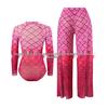 Russian Fish Scale Mesh Long Sleeve Swimsuit