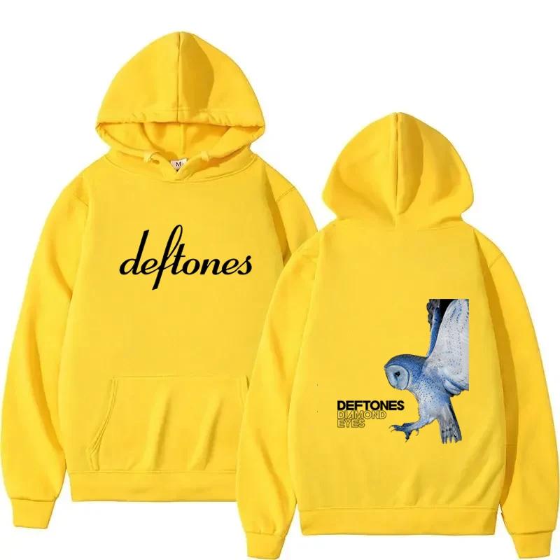 2025 Deftones Hoodie Autumn Winter Casual Loose O-Neck Long Sleeve Hoodie Unisex Fashionable Warm Fleece Sweatshirts Unisex