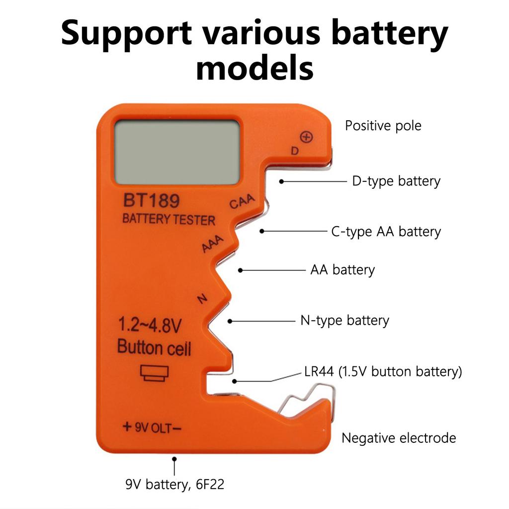 Universeller Batterietester Prüfer Tragbarer Batterietester Mehrzweck-Batterieprüfer Kompakte Designs für den Haushaltsgebrauch