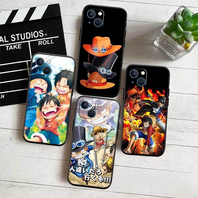 One Piece Luffy ACE Sabo Phone Case for Samsung S20 S21 S21S S22 S23 S24 FE Ultra Plus Lite F06 F16 M06 M16 M56 A07 A17 A36 A37 A55 A57