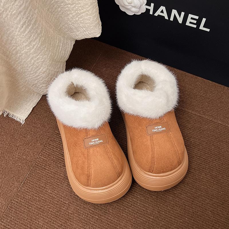 

2025 новая зимняя сумка на каблуке хлопковые тапочки зимние сапоги на платформе короткие средней длины с высоким голенищем хлопковые сапоги 40-41