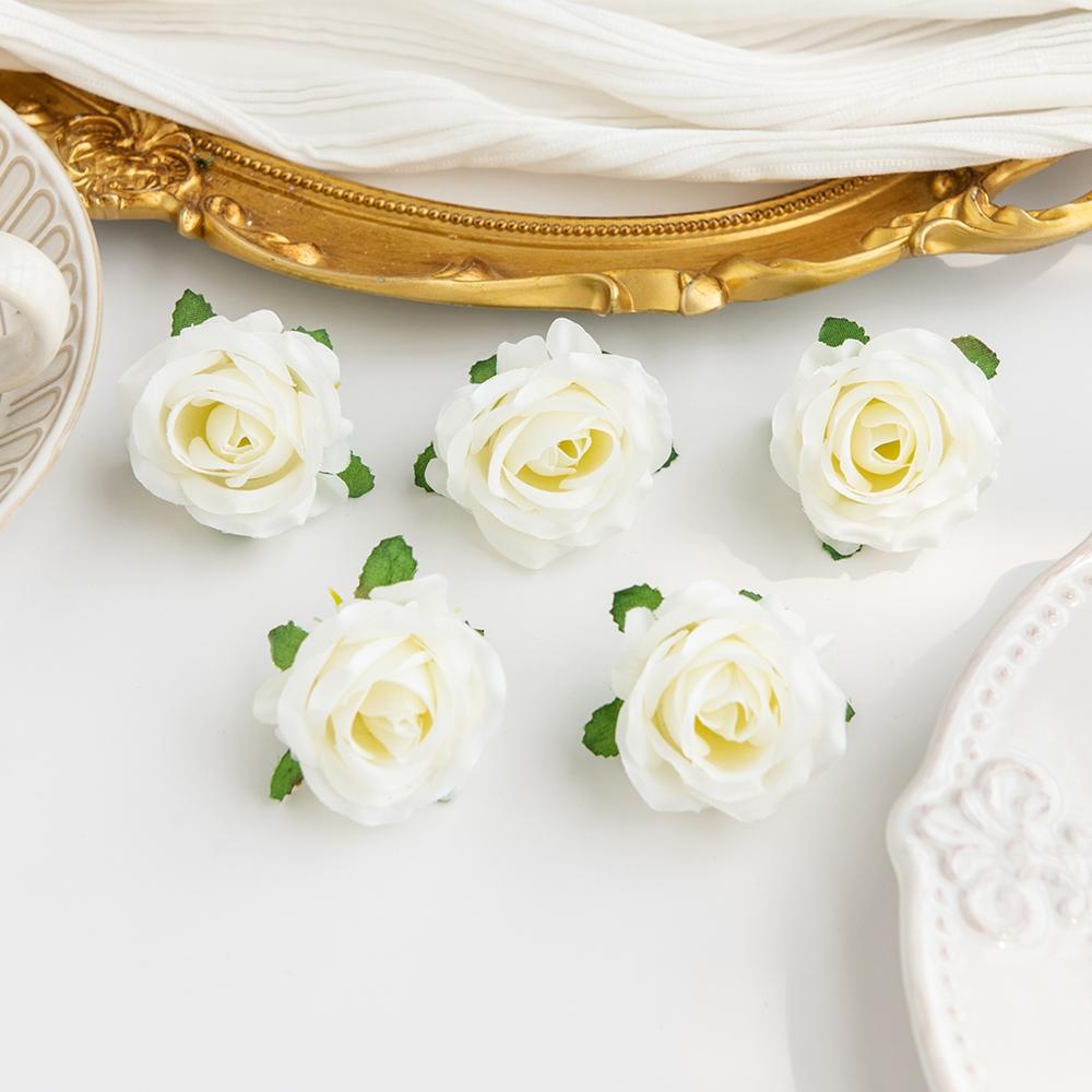 Artificial Flowers Silk Rose Heads Home Wedding Wreath Garden Decor Festival Indoor Party DIY Gifts Box Scrapbooks Craft Hotsale