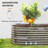Planter, Metal Flower Planter with Safety Edge and Gloves, Open Bottom, 160W x 80D x 56H cm, Grey