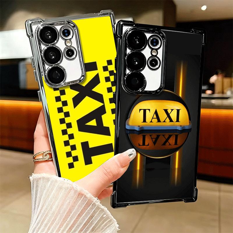 NYC Yellow Taxi Cabs Soft Phone Case For Samsung Galaxy S26 Ultra S25 Edge S24 FE S23 Plus S22 S21 + S20 Plating Anti-Fall Funda