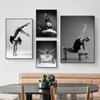 Mode Poster Ballett Mädchen Schwarz Und Weiß Leinwand Malerei Schöne Ballerina Tanzen Poster Drucke Bild Home Decor HD0071