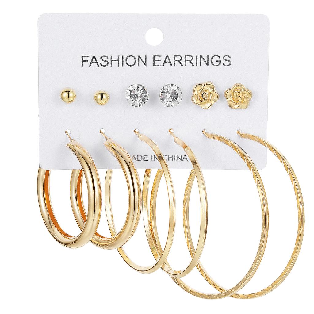 2023 New Earrings Franc Diamond Earrings Exaggerate Earrings Fashion Set Elegant Charm Gold Luxury Earrings Gift Couple Earrings Set