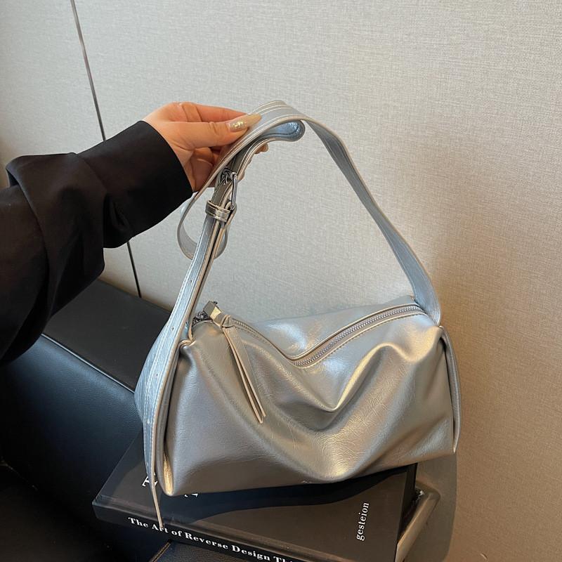 Color Solid Simple Large Capacity Women Casual Shoulder Bag For Daily Use