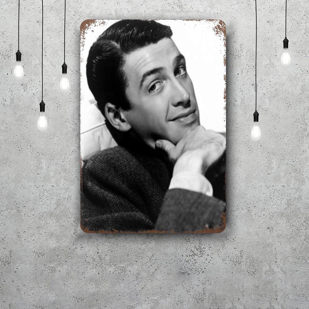 Jimmy Stewart Vintage Metal Tin Signs Posters Decor Retro Metal Plaque Wall Art Decor for Garage Bar