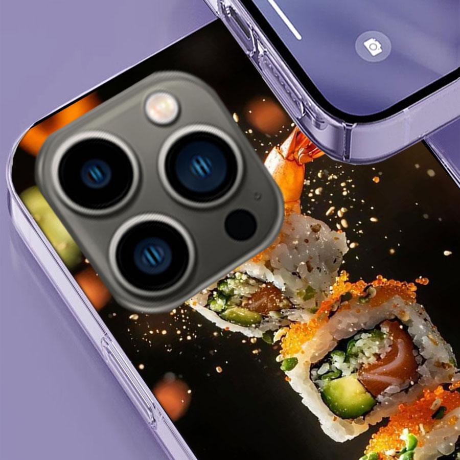 Sushi In the Air Phone Case For Iphone 17 Air 15 Pro 14 Plus 16 Pro Max 17E 16E 12 13 Mini 11 Cover Cute Fundas