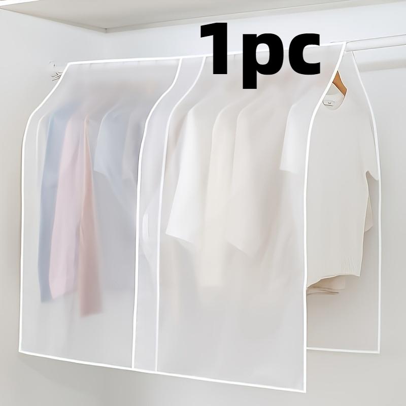 4pcs Clothes Dust Cover Translucent Dress Clothes Garment Dust Cover Hanging Organizer Waterproof Dustproof Clothes Storage