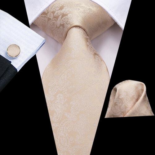 280 Styles Silk Mens Tie Pocket Square Hankerchief Cufflinks Wedding Set Prom