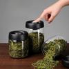 HOT 500ml Vacuum Sealed Jug Coffee Beans Glass Airtight Canister Food Grains Candy Keep Fresh Storage Jar Kitchen Accessories