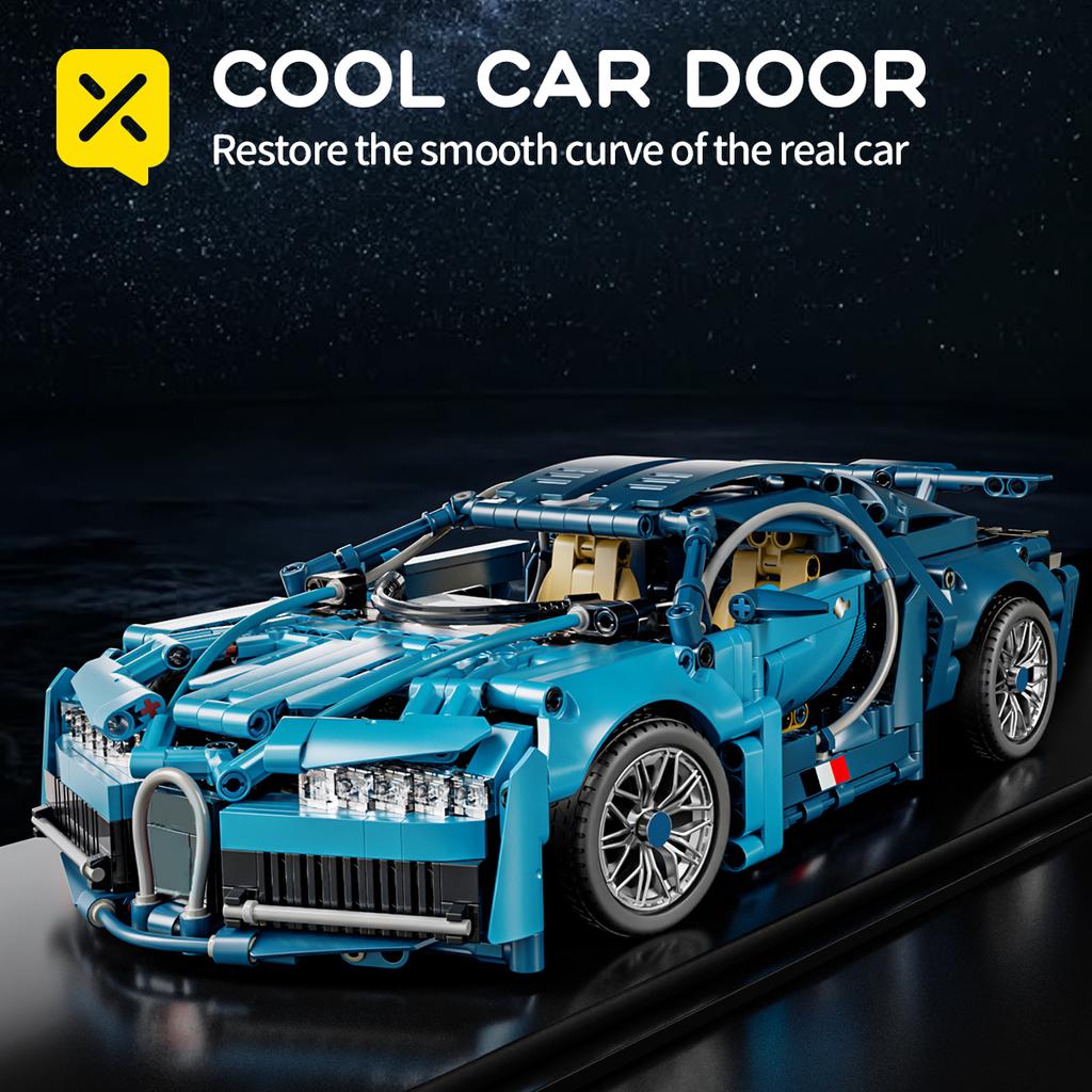 Technisches Rennsportauto Modellbausteine Stadt Mechanisches Geschwindigkeitsfahrzeug Supercar Ziegelstein Puzzle Spielzeug Kind Erwachsener Geschenk