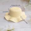 Wavy Edge Cute Straw Hat BJD Straw Hat Pet Hat Cotton Baby Hat Mini Hat Doll Hat Toy Hat Small Hat