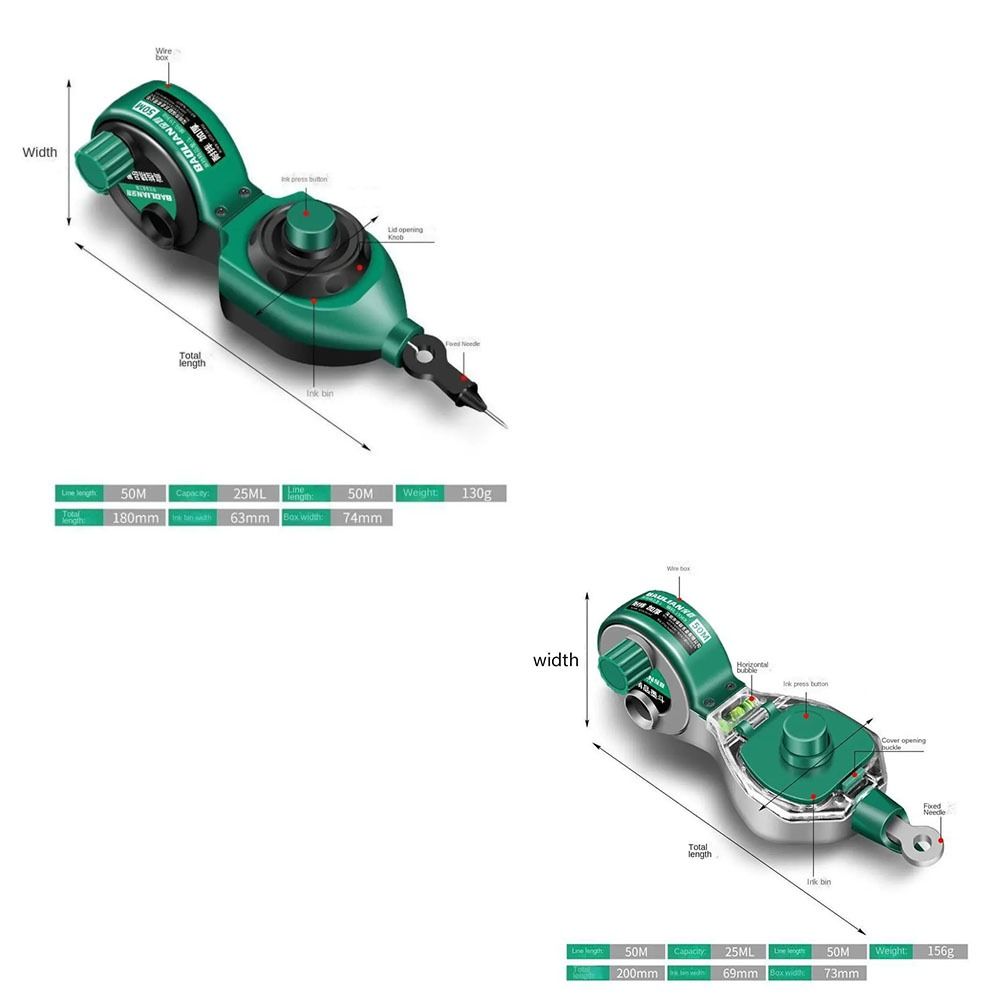 Hand-Operated Ground Marking Scriber Durable Woodworking Ink Fountain Carpenter