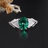 925 Sterlingsilber Ringverschluss Ohrringe Kreierter Smaragd Nano Birne 7*10mm Luxusschmuck für Frauen Geburtstags- und Partygeschenke