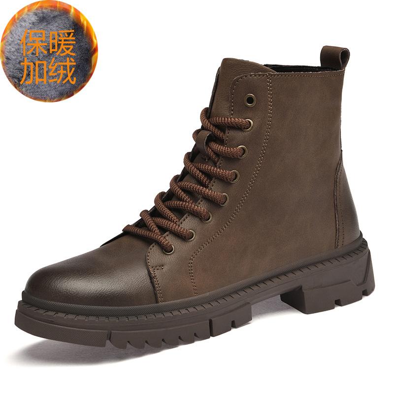 

Осенне-зимние мужские ботинки Мартин из коровьей кожи 45 рабочие кожаные ботинки 46 бархатные рабочие ботинки 47 зимние ботинки большого размера хлопковая обувь для внешней торговли 49