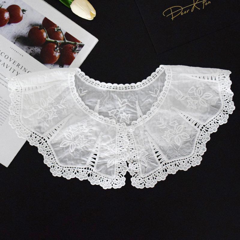 Summer Knitted Hollow Thin Lace Fake Collar Shawl Pullover Short Suspender Skirt False Collar Detachable Collars Sun Protection
