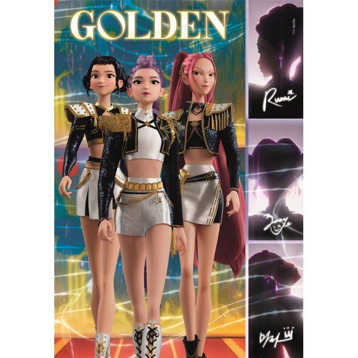 Clementoni - K-Pop Demon Hunters - Puzzles 180 Pieces - Puzzle enfant - Des 7 ans - Trio Golden - Netflix