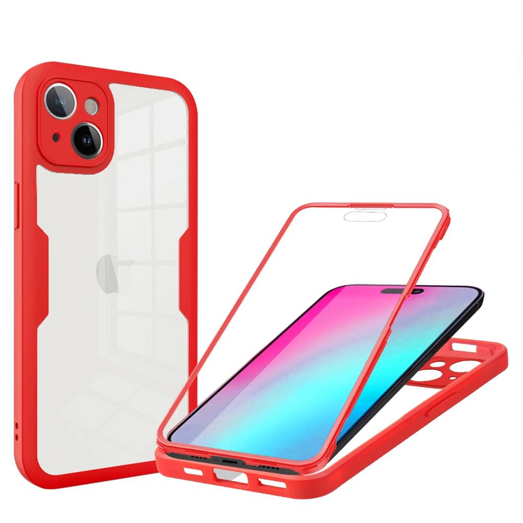 360 Full Screen Protection High Transparency Phone Cover Case For iPhone 15 Pro Max 14 1Plus 13 Mini 12 11 X XS XR XS Max 4G 5G