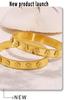 Exquisite Temperament Kaleidoscope Ring & Flower Bracelet Set in 18K Gold-Plated Titanium Steel