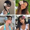 Simulation Flower Hair Clip 14cm Artificial Floral Side Clip Girl Hairpins  For Beach Vacation