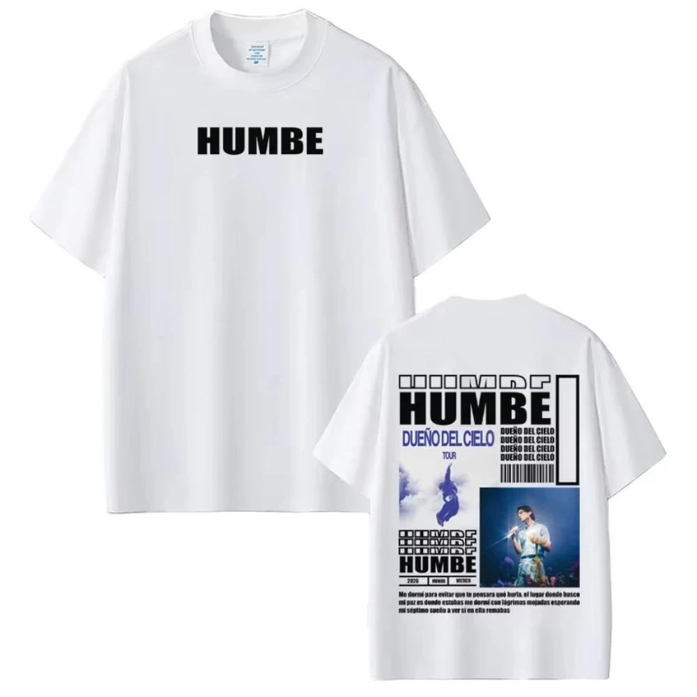 Humbe Dueno Del Cielo Album 2026 Tour Tshirts Short Sleeves Hip Hop Gothic Punk Tshirts Unisexs Women Fashion Oversized Tshirts